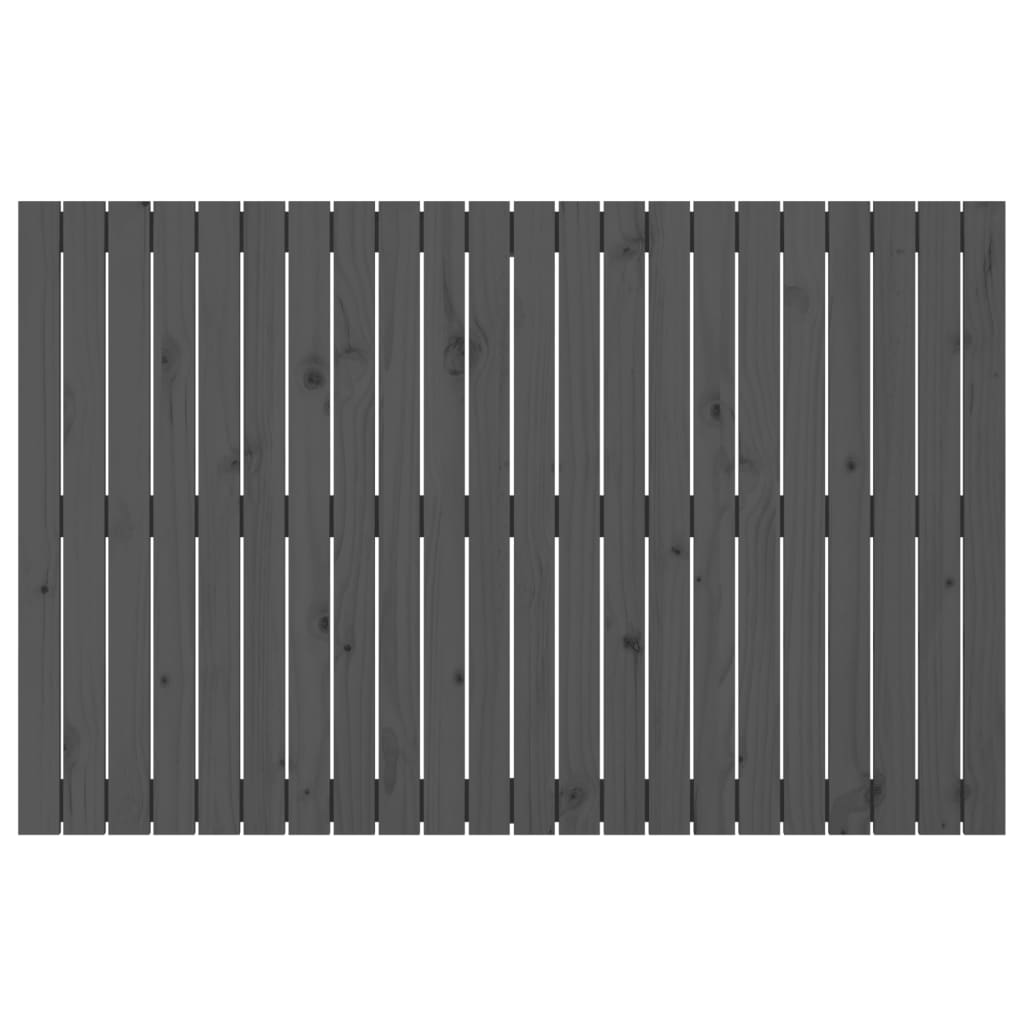Wandhoofdbord 40X3X90 Cm Massief Grenenhout Grijs 140 x 90 cm