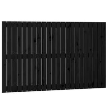 Wandhoofdbord 40X3X90 Cm Massief Grenenhout Zwart 140 x 90 cm