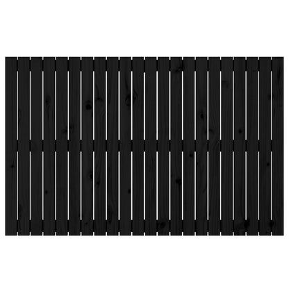 Wandhoofdbord 40X3X90 Cm Massief Grenenhout Zwart 140 x 90 cm
