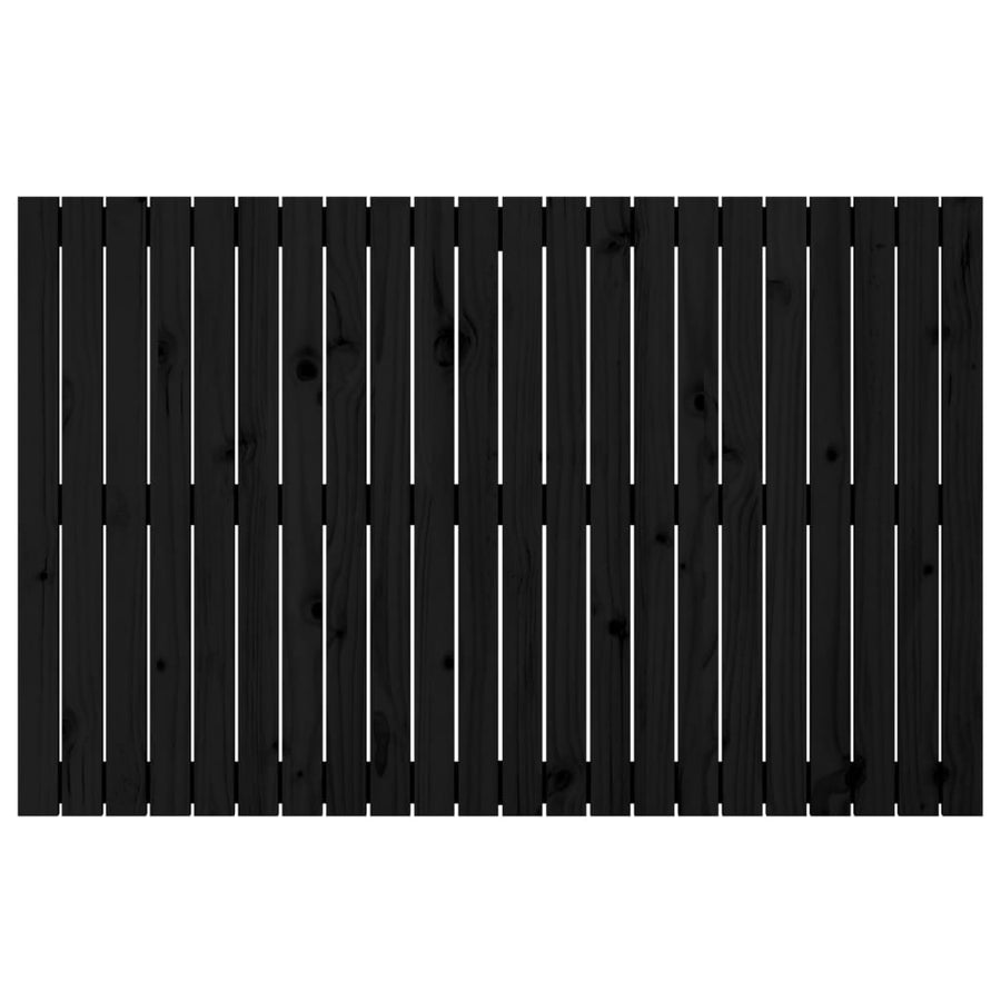 Wandhoofdbord 40X3X90 Cm Massief Grenenhout Zwart 140 x 90 cm