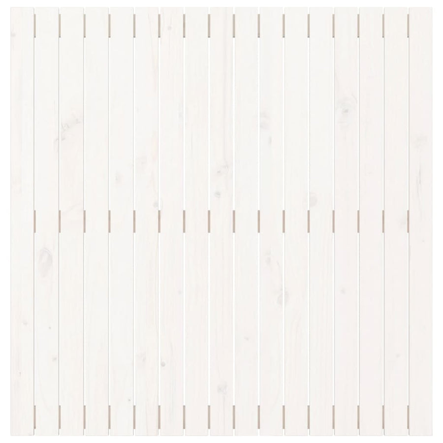 Wandhoofdbord 08X3X0 Cm Massief Grenenhout Wit 108 x 110 cm
