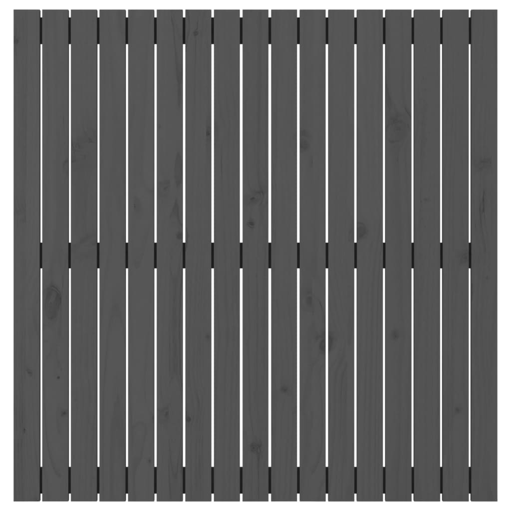 Wandhoofdbord 08X3X0 Cm Massief Grenenhout Grijs 108 x 110 cm
