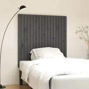 Hoofdbord 108x3x110 cm massief grenenhout grijs wandmontage