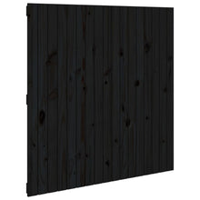 Hoofdbord Wandmontage 08X3X0 Cm Massief Grenenhout Zwart 108 x 110 cm