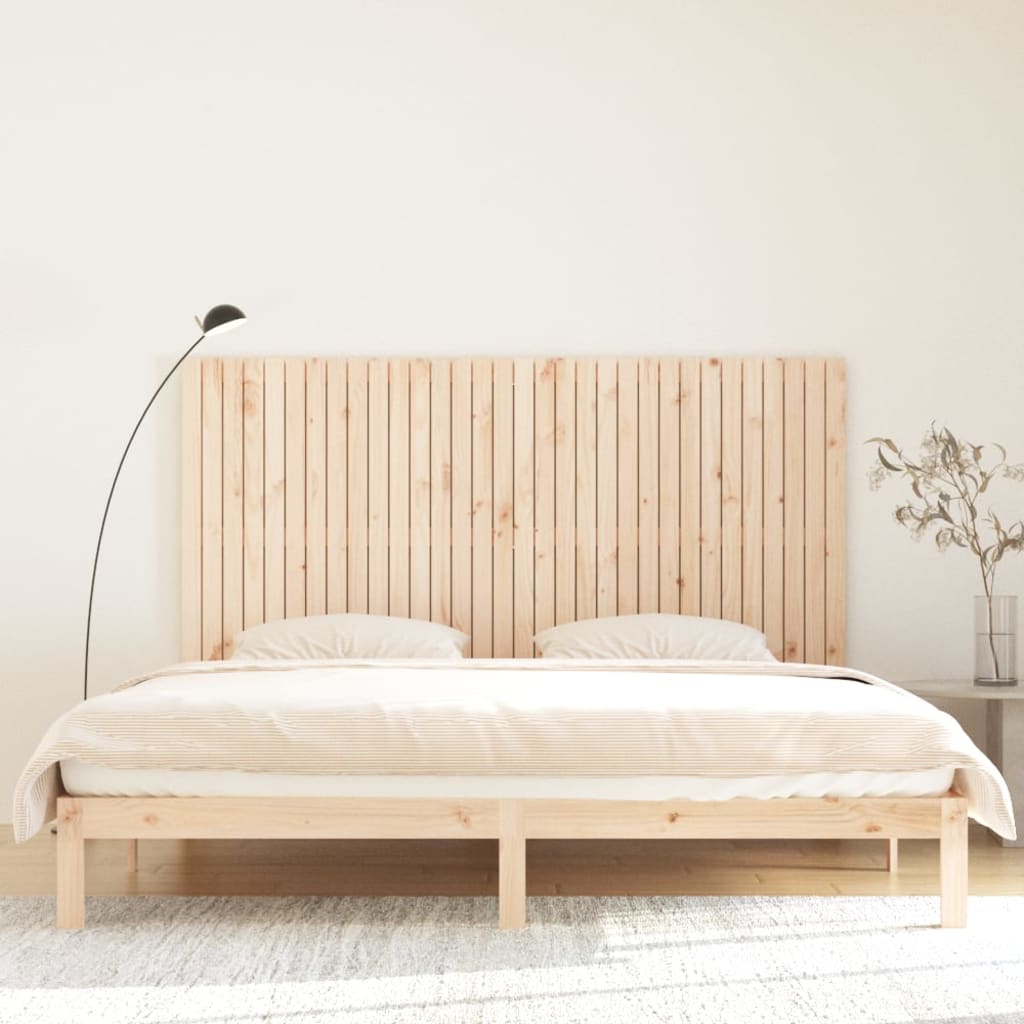 Hoofdbord Wandmontage 204X3X110 Cm Massief Grenenhout 204 x 3 x 110 cm Naturel