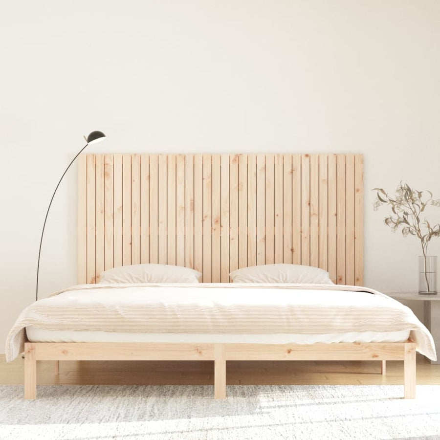 Hoofdbord Wandmontage 204X3X110 Cm Massief Grenenhout 204 x 3 x 110 cm Naturel