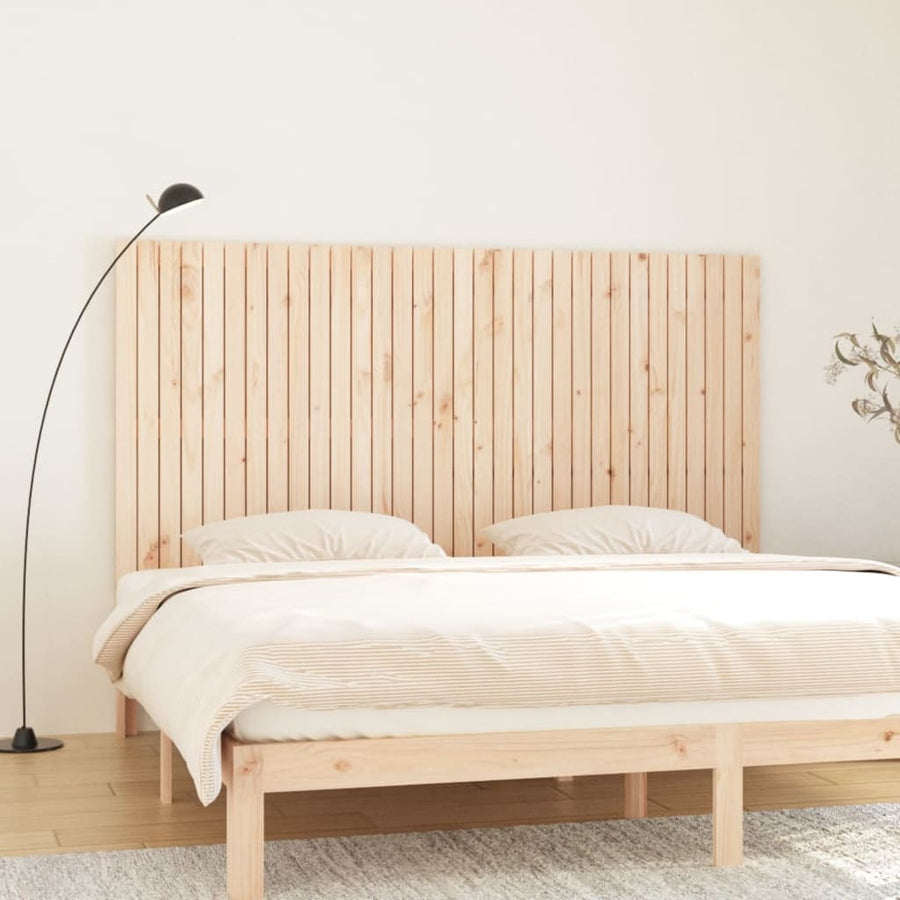 Hoofdbord Wandmontage 204X3X110 Cm Massief Grenenhout 204 x 3 x 110 cm Naturel