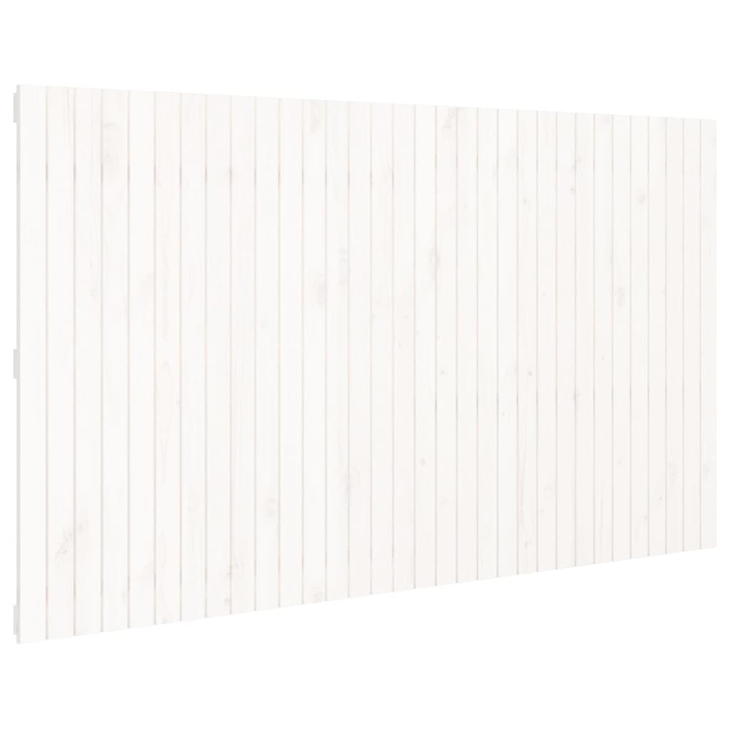 Hoofdbord Wandmontage 204X3X0 Cm Massief Grenenhout Wit 204 x 110 cm