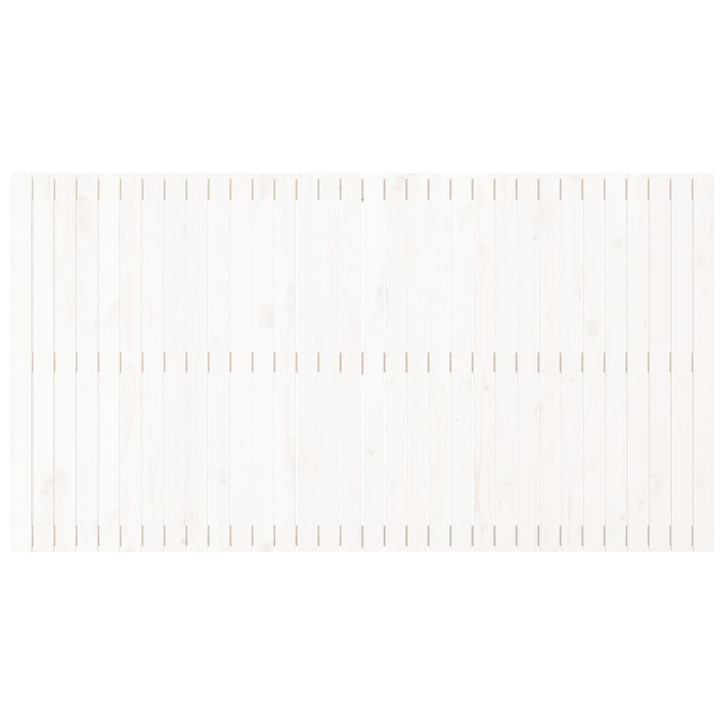 Hoofdbord Wandmontage 204X3X0 Cm Massief Grenenhout Wit 204 x 110 cm