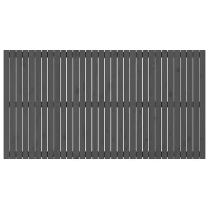 Hoofdbord Wandmontage 204X3X0 Cm Massief Grenenhout Grijs 204 x 110 cm