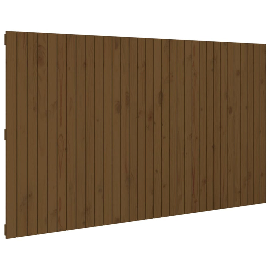 Hoofdbord Wandmontage 204X3X0 Cm Grenenhout Honingbruin 204 x 110 cm