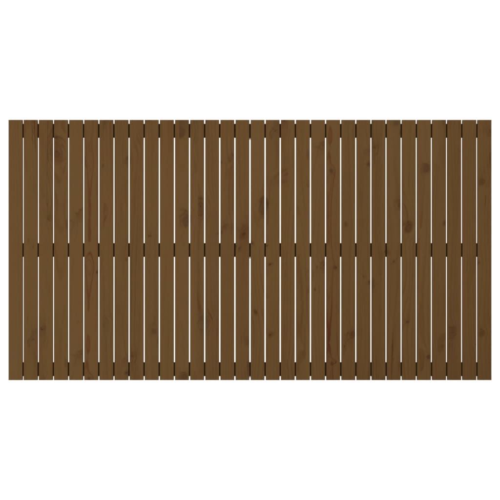 Hoofdbord Wandmontage 204X3X0 Cm Grenenhout Honingbruin 204 x 110 cm