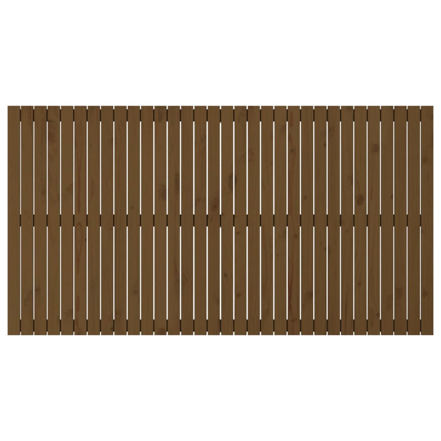 Hoofdbord Wandmontage 204X3X0 Cm Grenenhout Honingbruin 204 x 110 cm