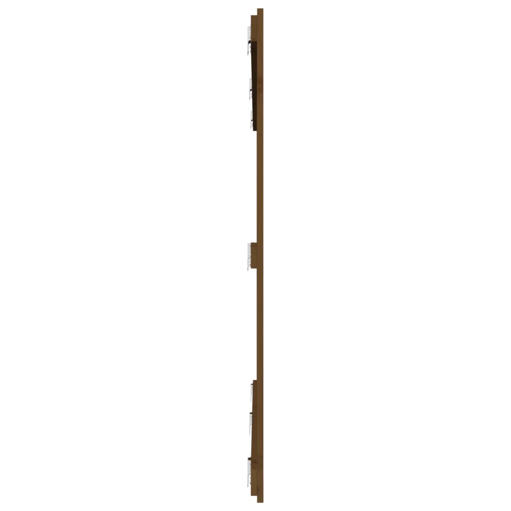 Hoofdbord Wandmontage 204X3X0 Cm Grenenhout Honingbruin 204 x 110 cm