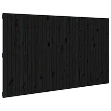 Hoofdbord Wandmontage 204X3X0 Cm Massief Grenenhout Zwart 204 x 110 cm