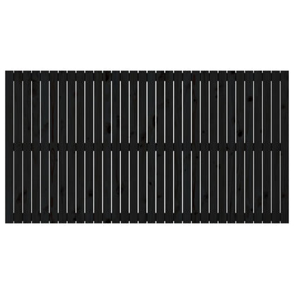 Hoofdbord Wandmontage 204X3X0 Cm Massief Grenenhout Zwart 204 x 110 cm