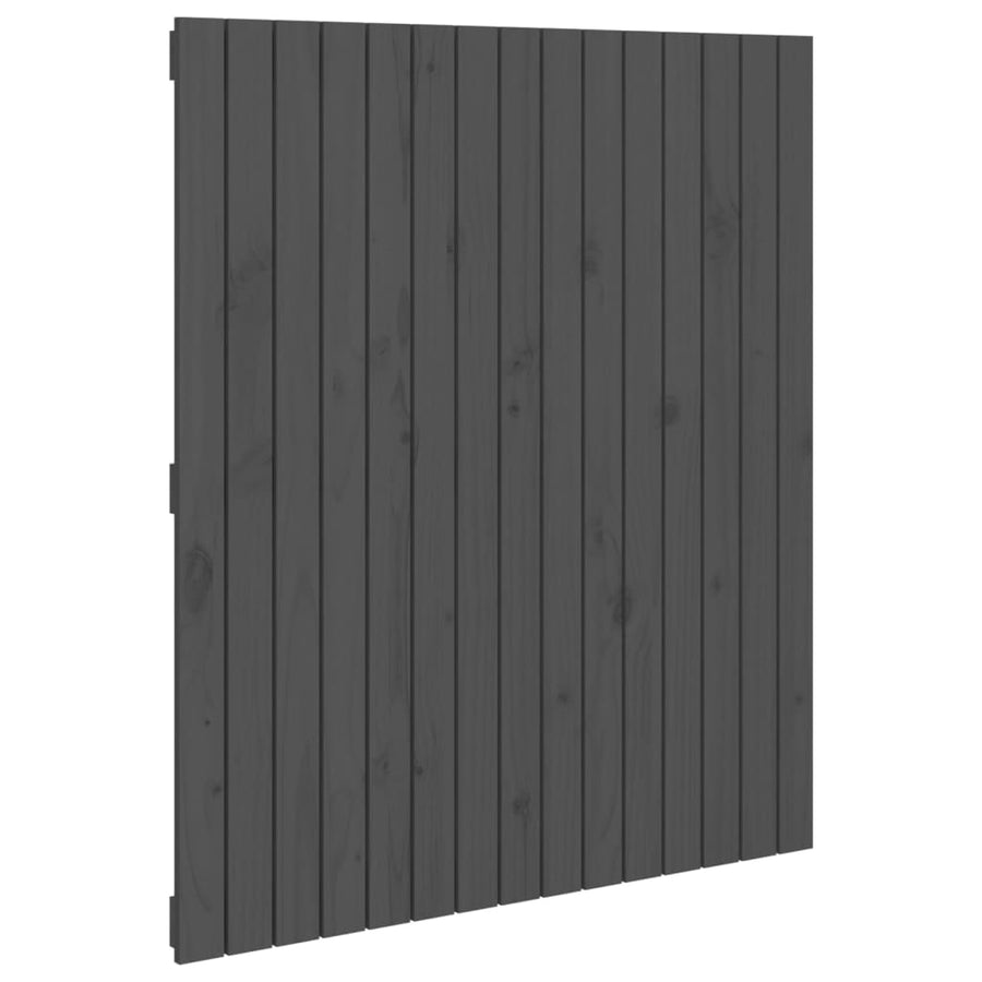 Wandhoofdbord 95,5X3X0 Cm Massief Grenenhout Grijs 95.5 x 110 cm