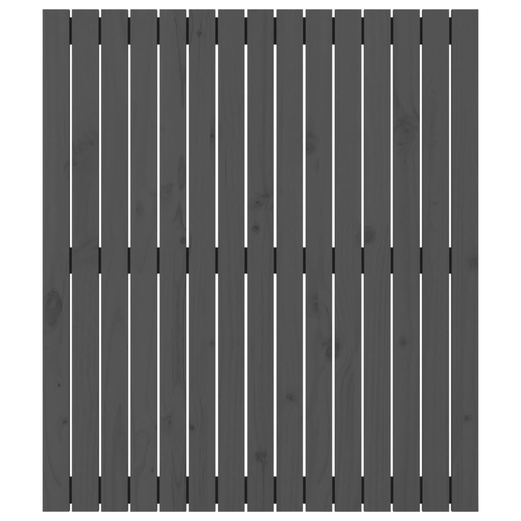 Wandhoofdbord 95,5X3X0 Cm Massief Grenenhout Grijs 95.5 x 110 cm