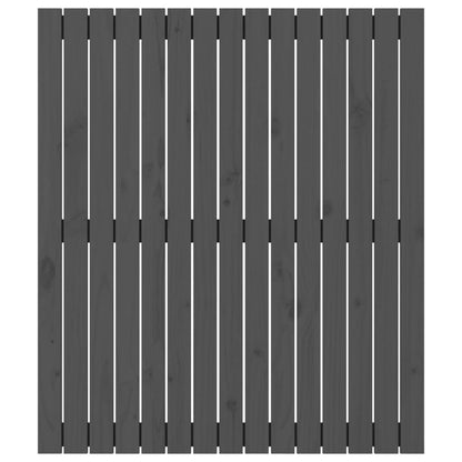 Wandhoofdbord 95,5X3X0 Cm Massief Grenenhout Grijs 95.5 x 110 cm