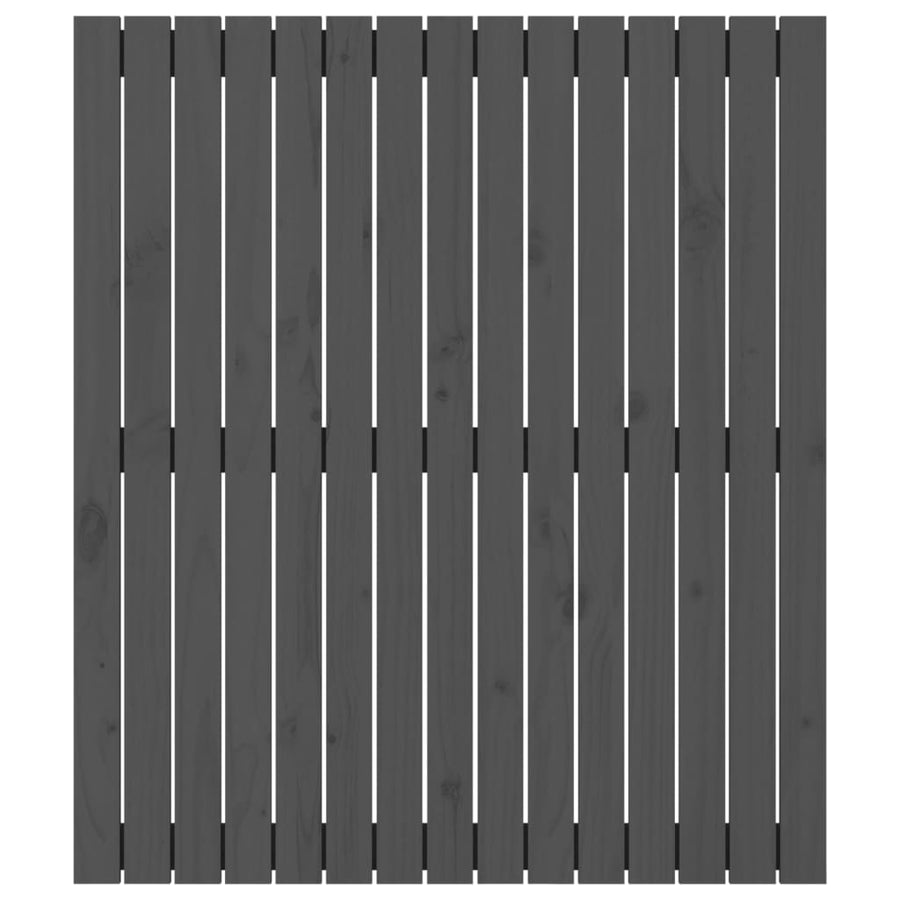 Wandhoofdbord 95,5X3X0 Cm Massief Grenenhout Grijs 95.5 x 110 cm