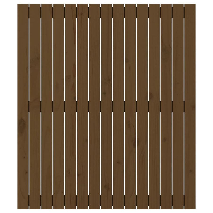 Wandhoofdbord 95,5X3X0 Cm Massief Grenenhout Honingbruin 95.5 x 110 cm