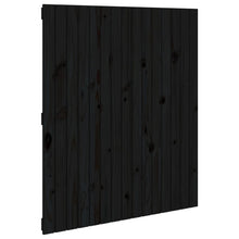 Wandhoofdbord 95,5X3X0 Cm Massief Grenenhout Zwart 95.5 x 110 cm