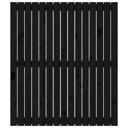 Wandhoofdbord 95,5X3X0 Cm Massief Grenenhout Zwart 95.5 x 110 cm