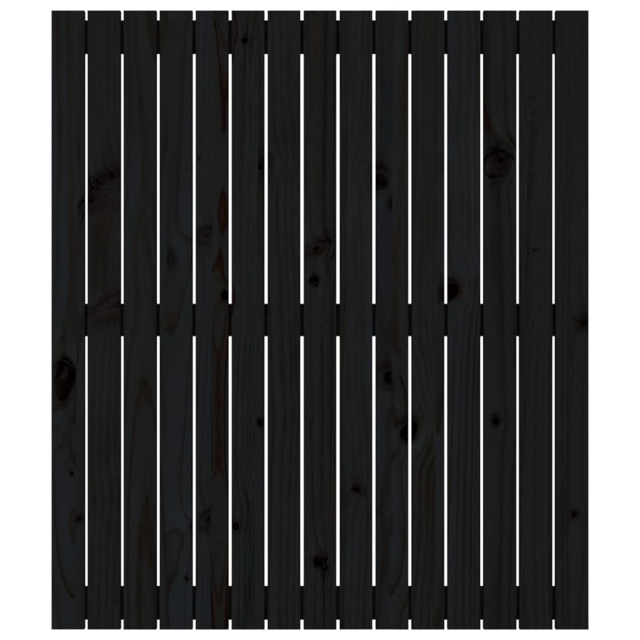 Wandhoofdbord 95,5X3X0 Cm Massief Grenenhout Zwart 95.5 x 110 cm