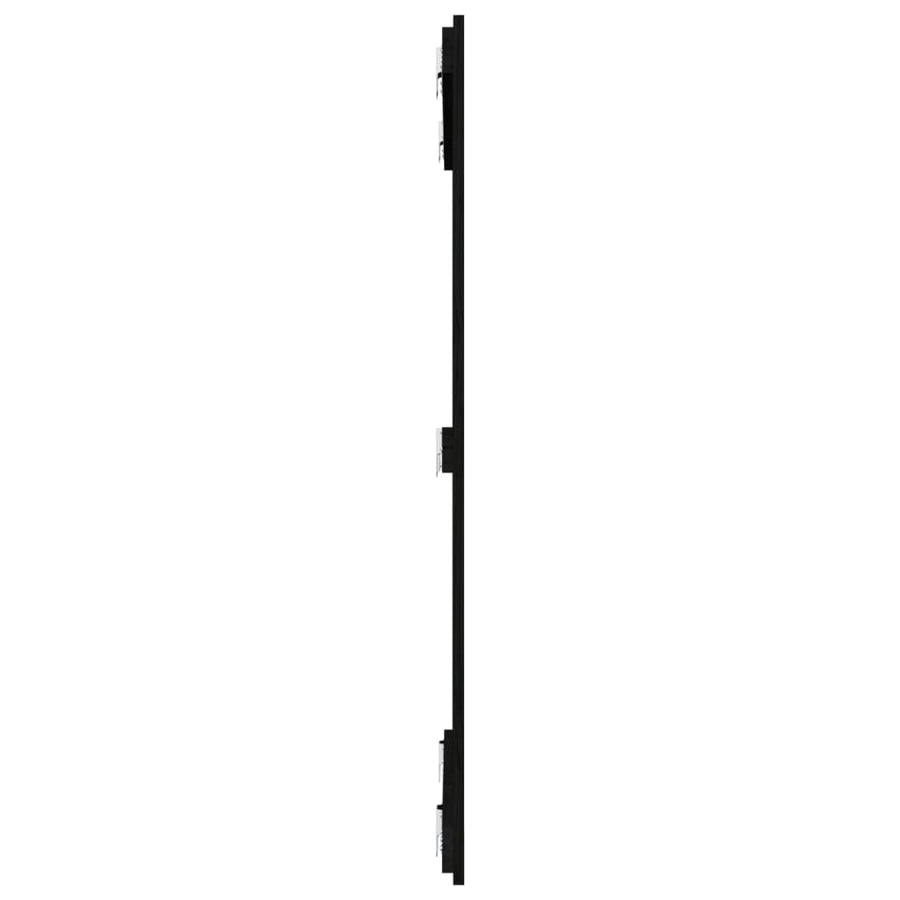 Wandhoofdbord 95,5X3X0 Cm Massief Grenenhout Zwart 95.5 x 110 cm