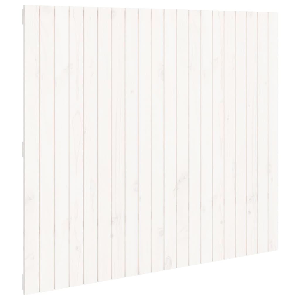 Wandhoofdbord 27,5X3X0 Cm Massief Grenenhout Wit 127.5 x 110 cm