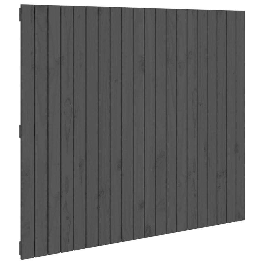Wandhoofdbord 27,5X3X0 Cm Massief Grenenhout Grijs 127.5 x 110 cm