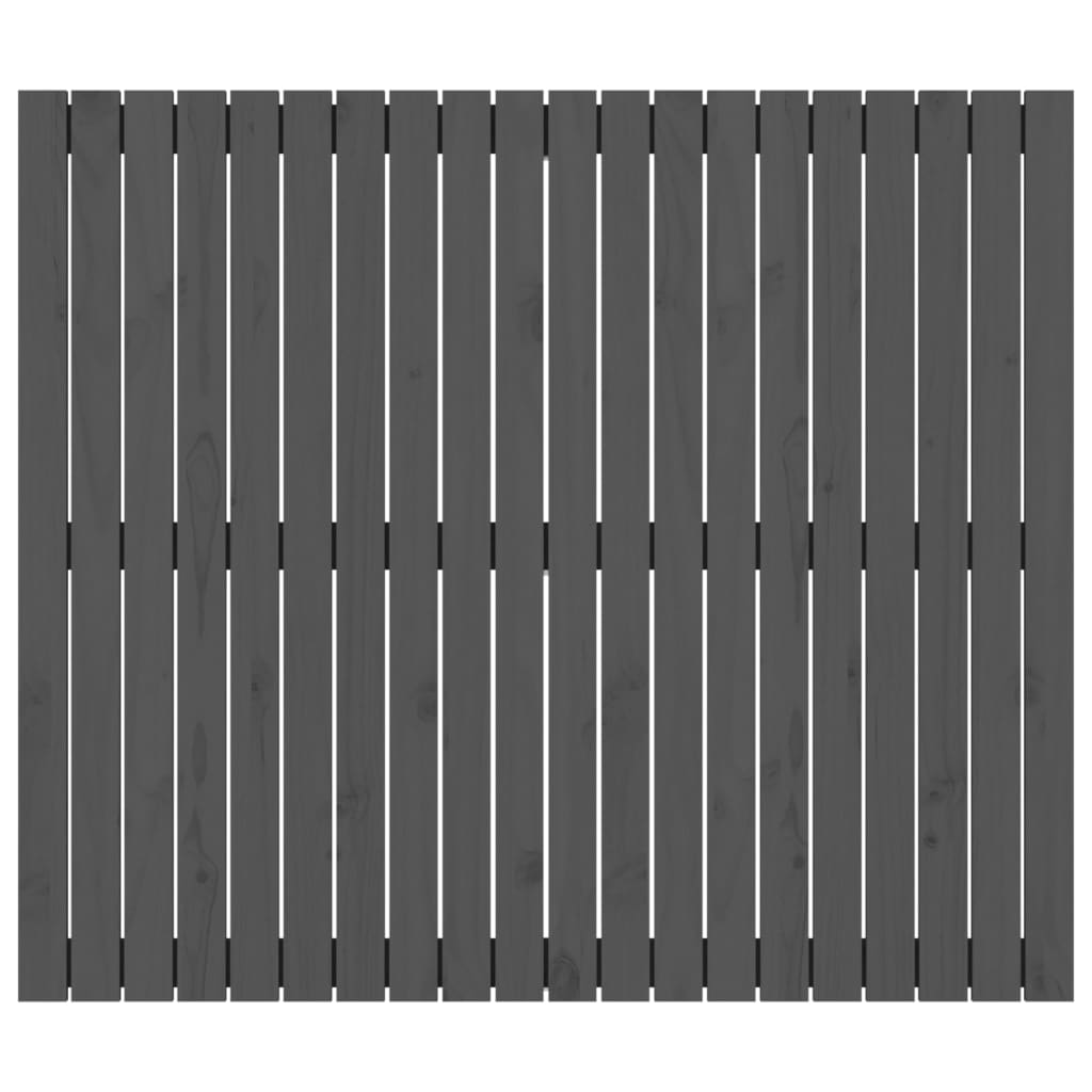 Wandhoofdbord 27,5X3X0 Cm Massief Grenenhout Grijs 127.5 x 110 cm