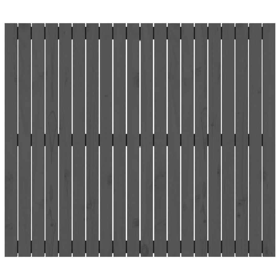 Wandhoofdbord 27,5X3X0 Cm Massief Grenenhout Grijs 127.5 x 110 cm