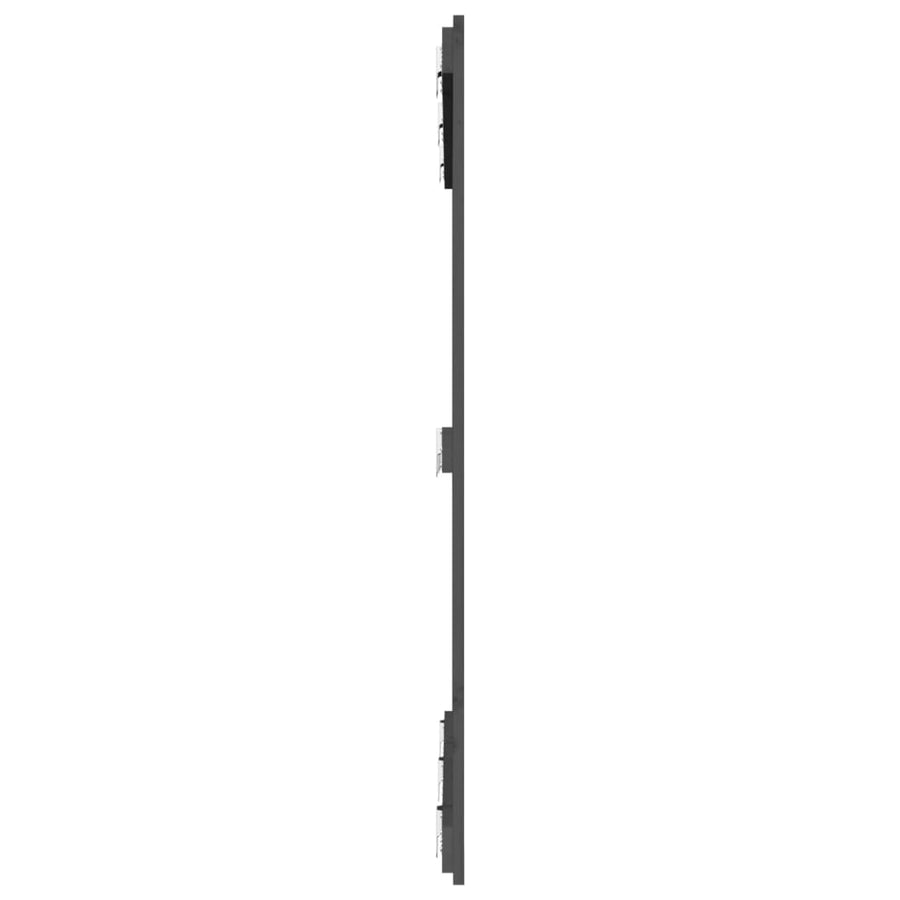 Wandhoofdbord 27,5X3X0 Cm Massief Grenenhout Grijs 127.5 x 110 cm