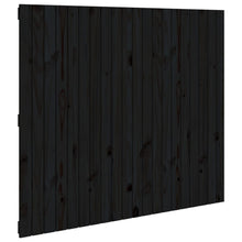 Wandhoofdbord 27,5X3X0 Cm Massief Grenenhout Zwart 127.5 x 110 cm