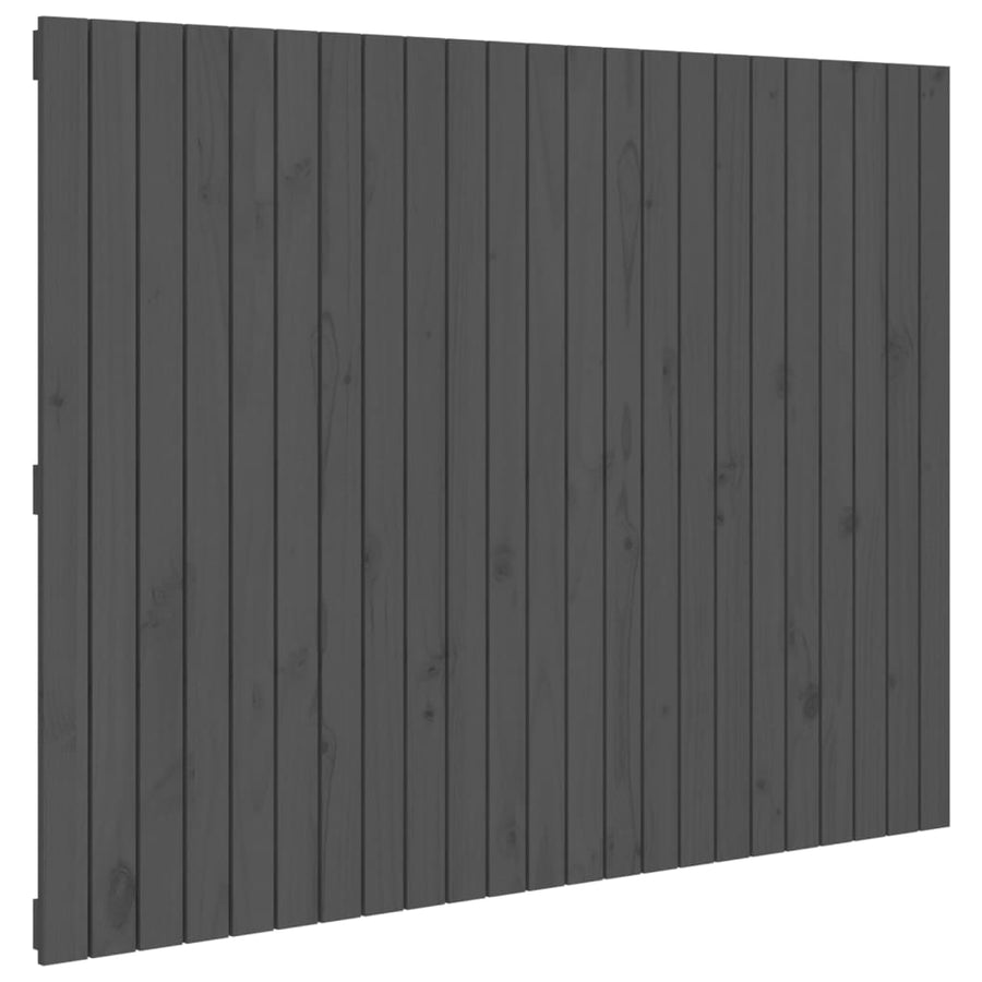 Wandhoofdbord 46,5X3X0 Cm Massief Grenenhout Grijs 146.5 x 110 cm