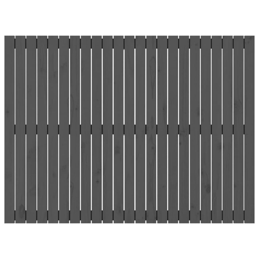 Wandhoofdbord 46,5X3X0 Cm Massief Grenenhout Grijs 146.5 x 110 cm