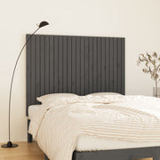 Hoofdbord 146,5x3x110 cm massief grenenhout grijs