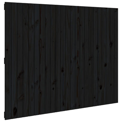 Wandhoofdbord 46,5X3X0 Cm Massief Grenenhout Zwart 146.5 x 110 cm