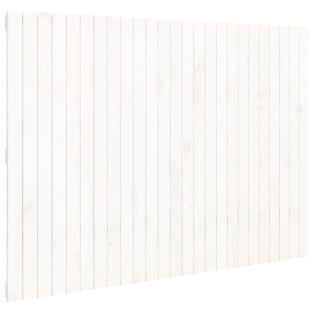 Wandhoofdbord 59,5X3X0 Cm Massief Grenenhout Wit 159.5 x 110 cm