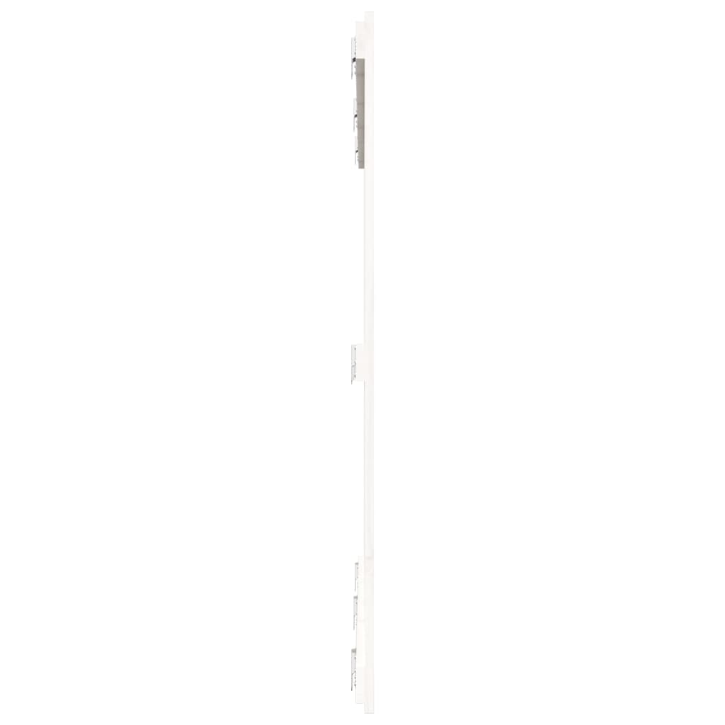 Wandhoofdbord 59,5X3X0 Cm Massief Grenenhout Wit 159.5 x 110 cm