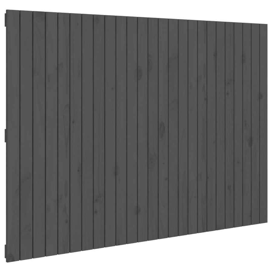 Wandhoofdbord 59,5X3X0 Cm Massief Grenenhout Grijs 159.5 x 110 cm