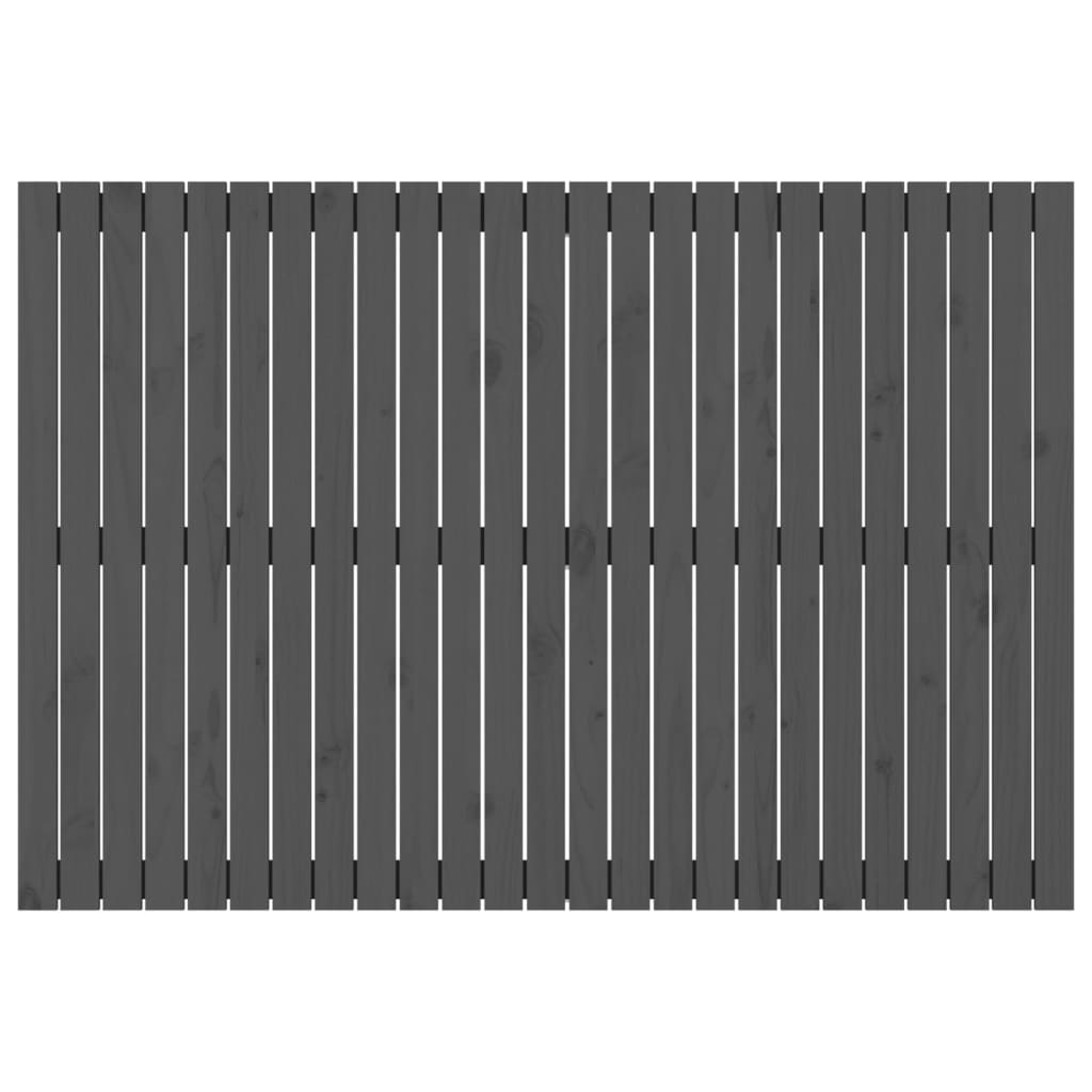 Wandhoofdbord 59,5X3X0 Cm Massief Grenenhout Grijs 159.5 x 110 cm