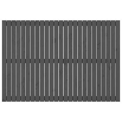 Wandhoofdbord 59,5X3X0 Cm Massief Grenenhout Grijs 159.5 x 110 cm