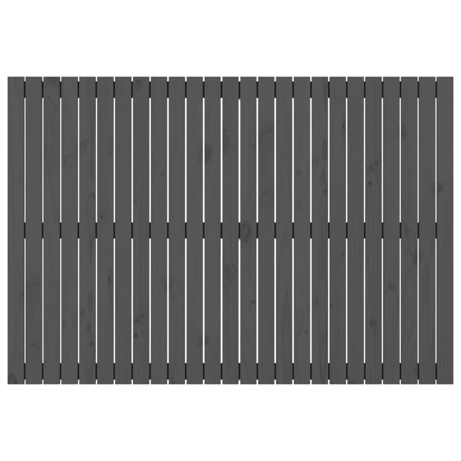 Wandhoofdbord 59,5X3X0 Cm Massief Grenenhout Grijs 159.5 x 110 cm