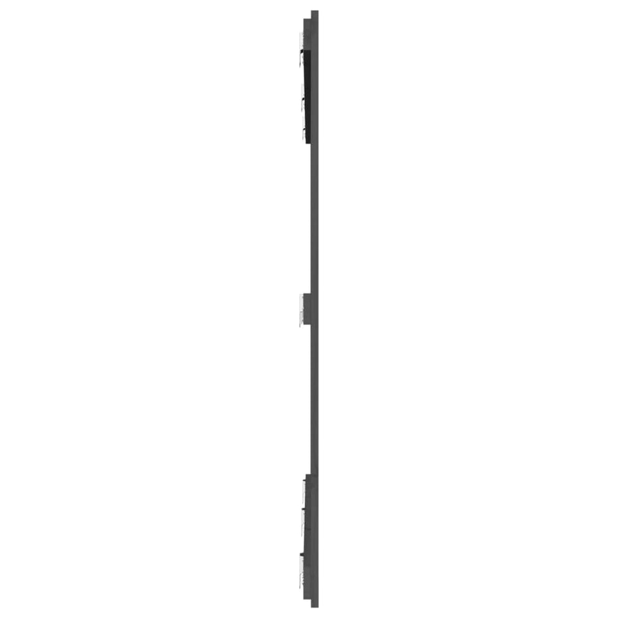 Wandhoofdbord 59,5X3X0 Cm Massief Grenenhout Grijs 159.5 x 110 cm