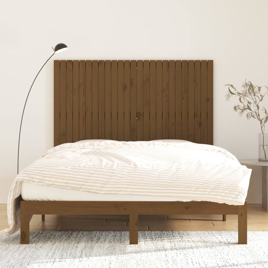 Wandhoofdbord 59,5X3X0 Cm Massief Grenenhout Honingbruin 159.5 x 110 cm