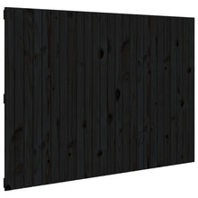 Wandhoofdbord 59,5X3X0 Cm Massief Grenenhout Zwart 159.5 x 110 cm