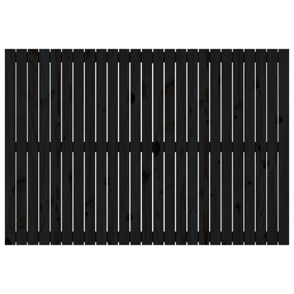 Wandhoofdbord 59,5X3X0 Cm Massief Grenenhout Zwart 159.5 x 110 cm