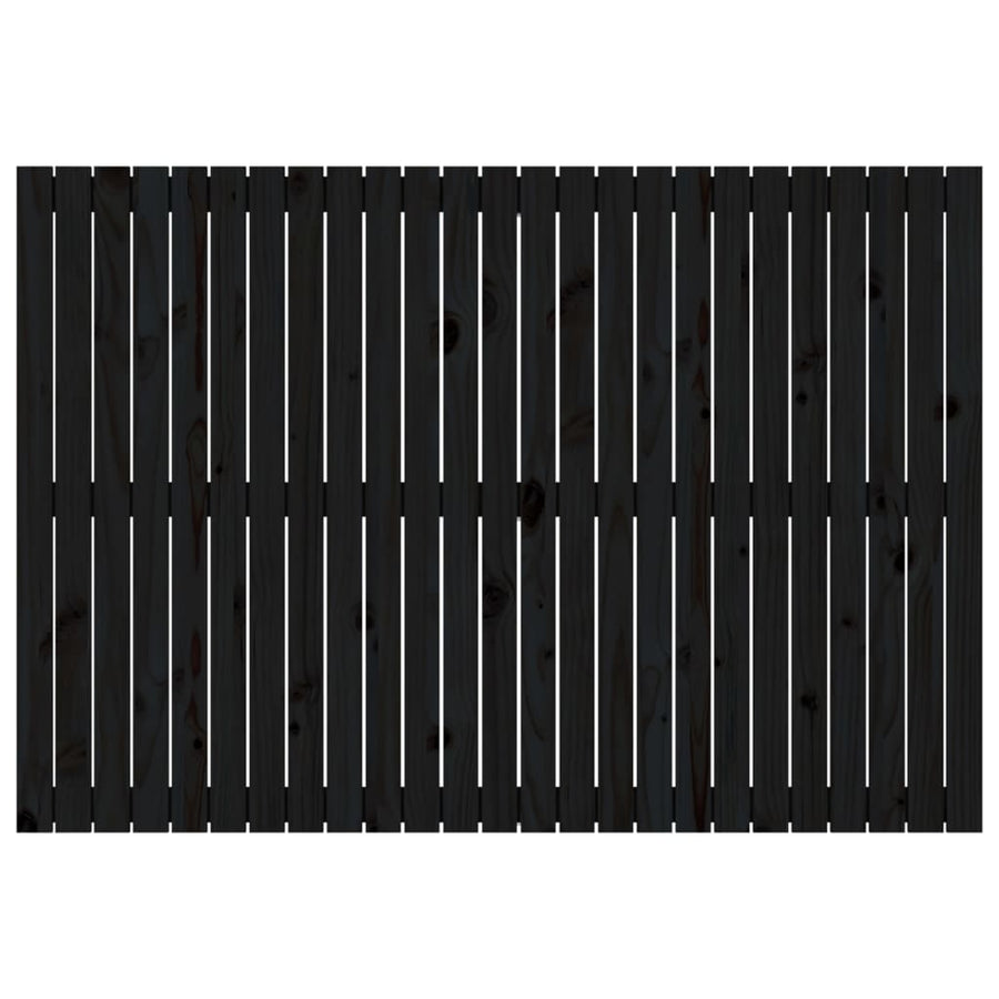 Wandhoofdbord 59,5X3X0 Cm Massief Grenenhout Zwart 159.5 x 110 cm